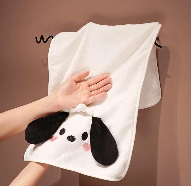 Pochacco Anime Kawaii Sanrio Coral Velvet Bath Towel Skirt