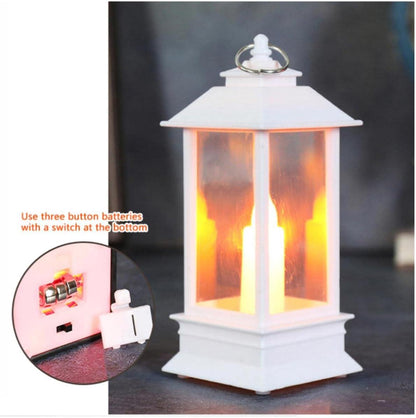 Decorative Lanterns Hanging Lantern with Flashing Led Pillar Candles Battery Operated(Pack Of 1)